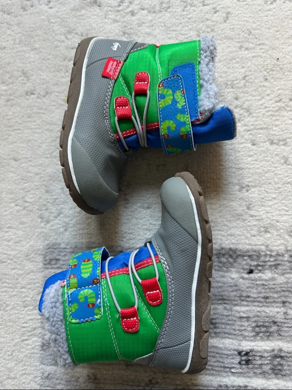 See Kai run hungry caterpillar 3M Thinsulate, Winter Boots worn 3x. Toddler - Picture 3 of 7